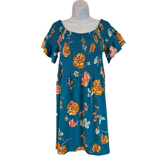 derek heart skater dress Derek Heart Womens Navy Blue Paisley Stretch BOHO Elephant Skater Dress Size XS